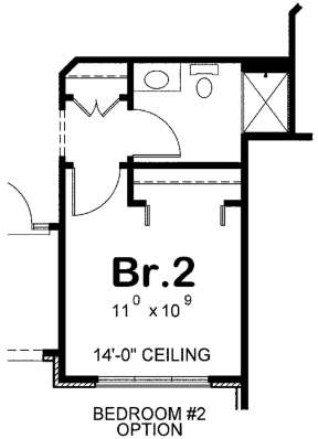 Optional Bedroom Two for House Plan #402-01551