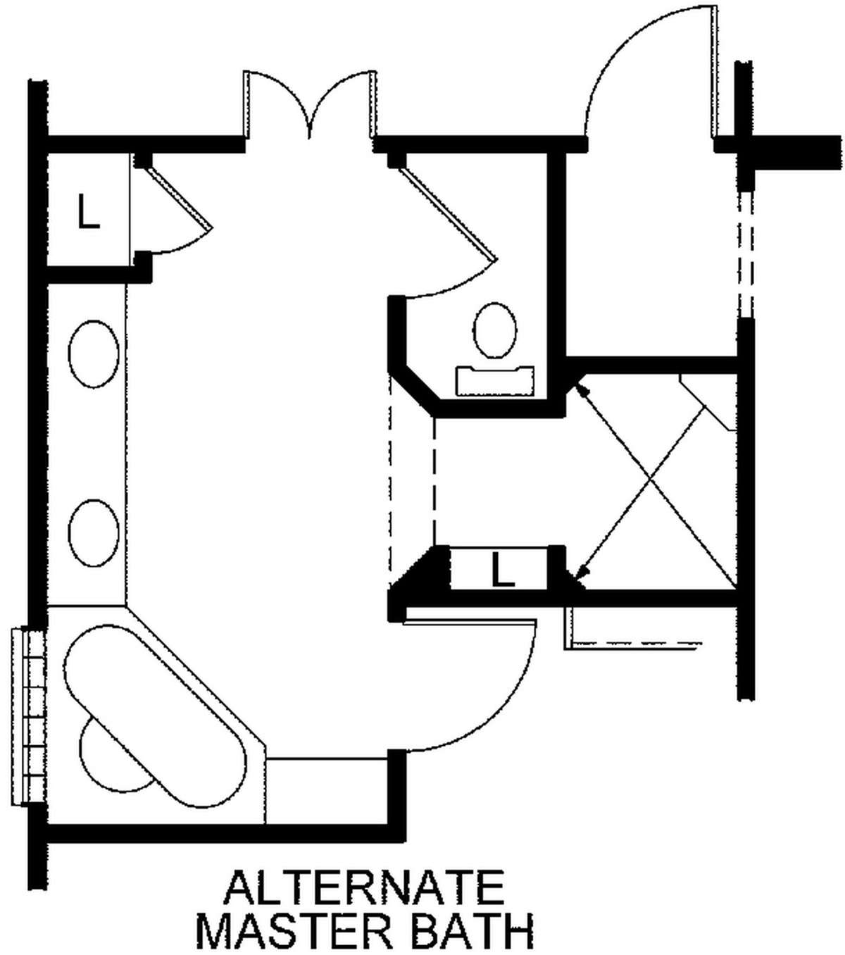 Alternate Master Bathroom for House Plan #402-01551