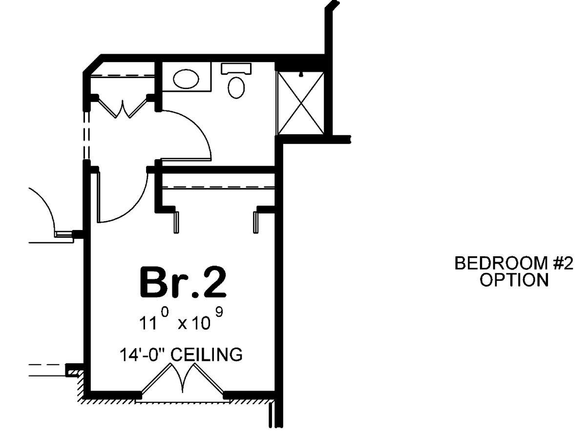 Optional Bedroom Two for House Plan #402-01552