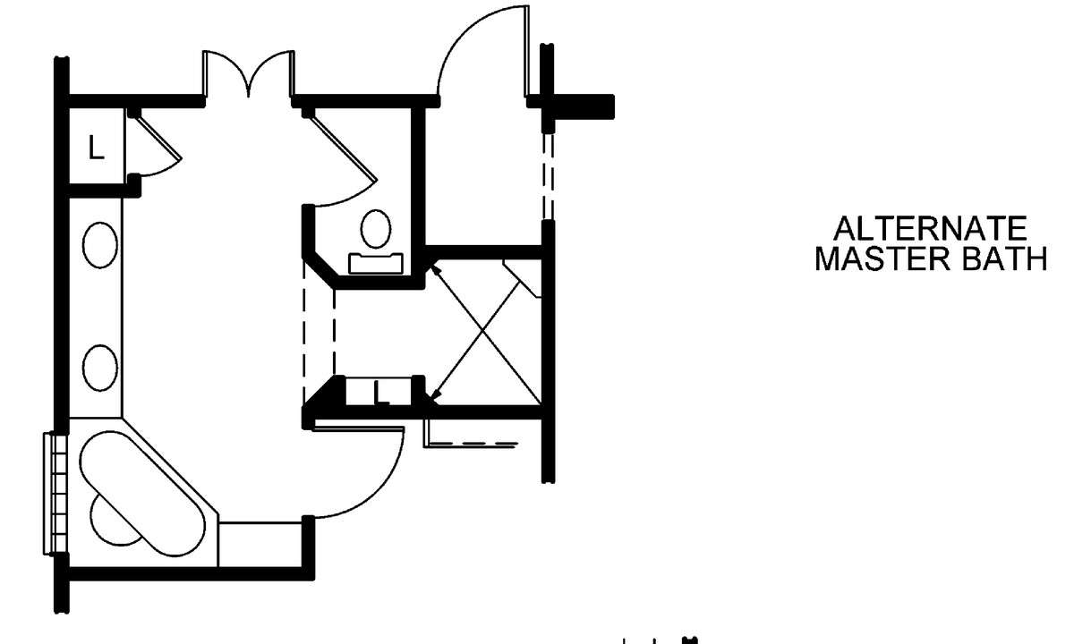 Alternate Master Bathroom for House Plan #402-01552