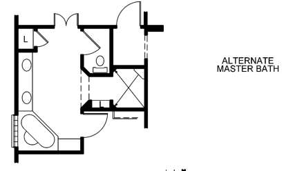 Alternate Master Bathroom for House Plan #402-01552
