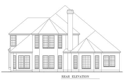 European House Plan #5445-00338 Elevation Photo