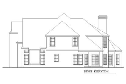 European House Plan #5445-00338 Elevation Photo