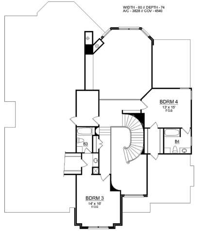 Second Floor for House Plan #5445-00338