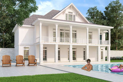 Country House Plan #048-00262 Elevation Photo