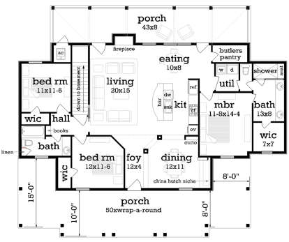Main Floor  for House Plan #048-00262