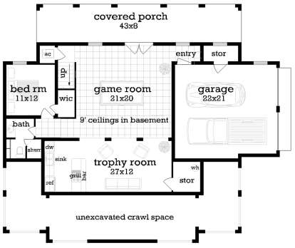 Basement  for House Plan #048-00262