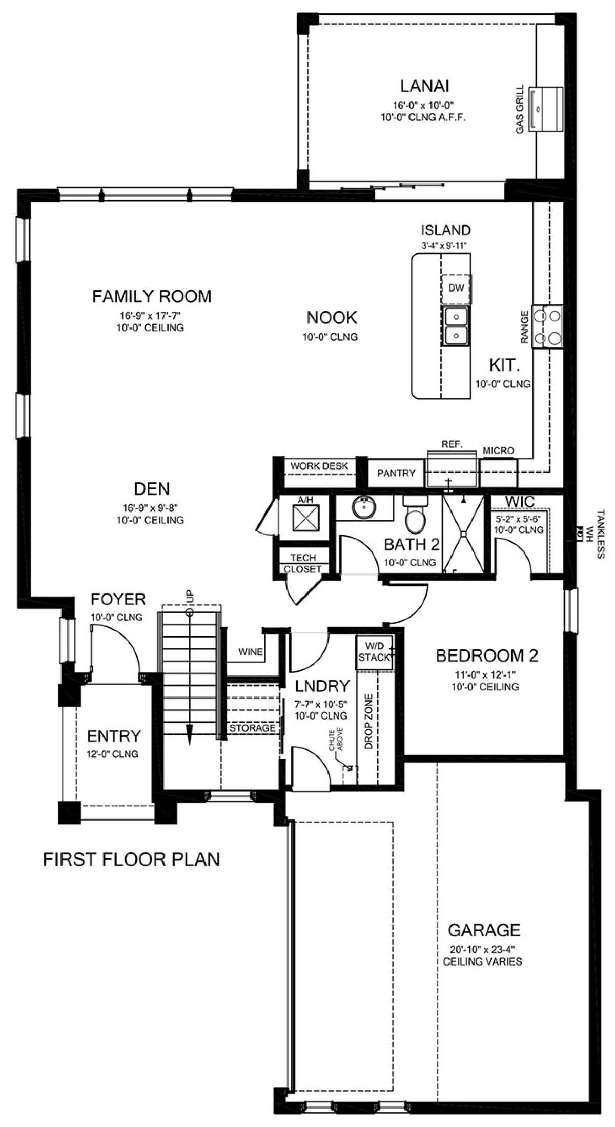 First floor for House Plan #3978-00183