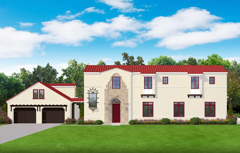 House Plan House Plan #19968 FRONT ELEVATION 