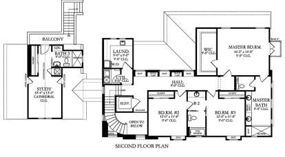 Second Floor for House Plan #3978-00186