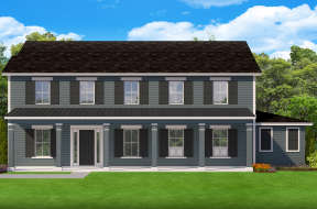 Colonial House Plan #3978-00187 Elevation Photo