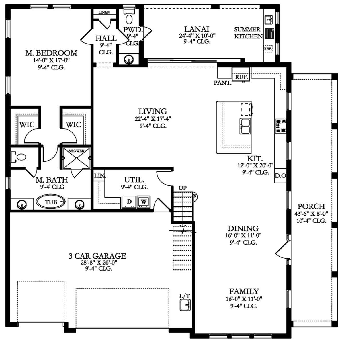 First Floor for House Plan #3978-00187