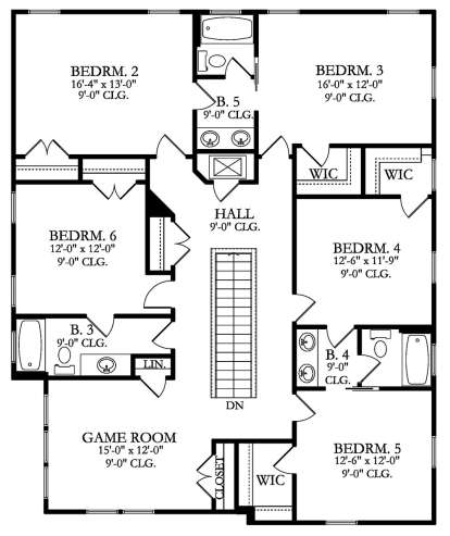 Second Floor for House Plan #3978-00187