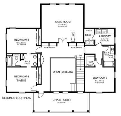 Second Floor for House Plan #3978-00189