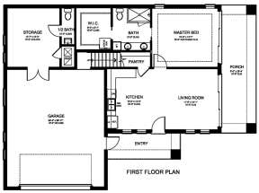 First floor for House Plan #3978-00190