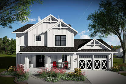 Modern Farmhouse House Plan #1020-00003 Elevation Photo