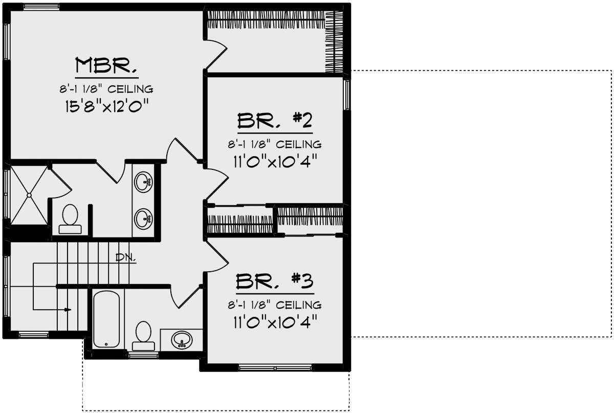 Second Floor for House Plan #1020-00003