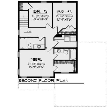 Second Floor for House Plan #1020-00005