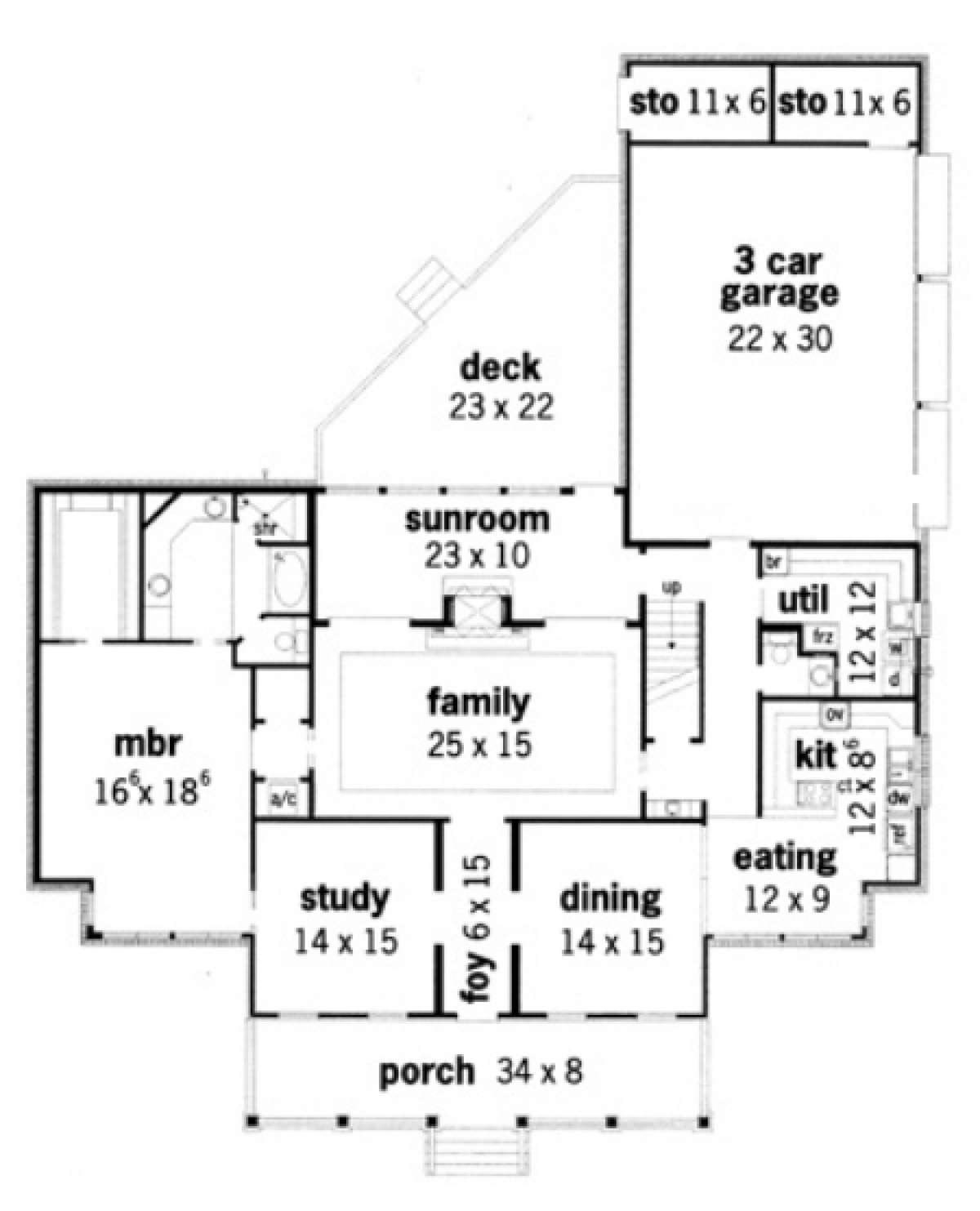 Floorplan 1 for House Plan #048-00191