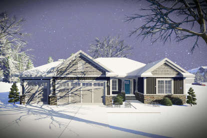 Ranch House Plan #1020-00007 Elevation Photo