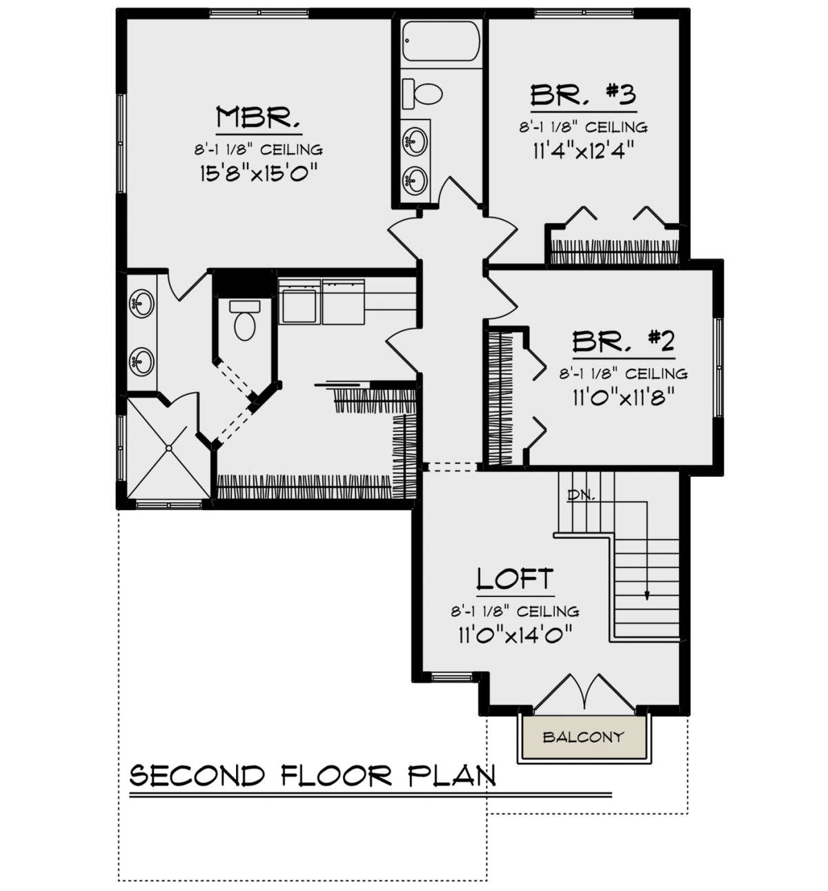 Second Floor for House Plan #1020-00012