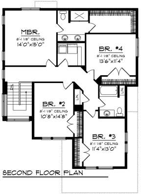 Second Floor for House Plan #1020-00014