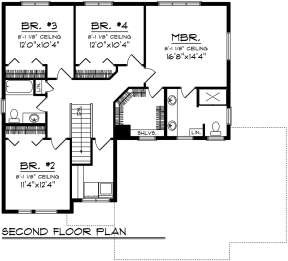 Second Floor for House Plan #1020-00015