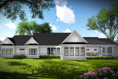 Ranch House Plan #1020-00016 Elevation Photo