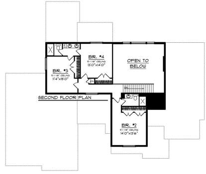 Second Floor for House Plan #1020-00018