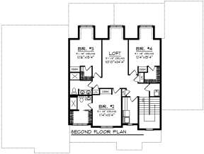 Second Floor for House Plan #1020-00019