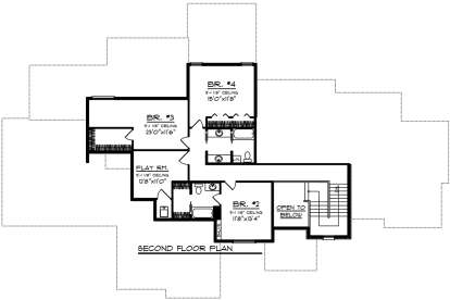 Second Floor for House Plan #1020-00020