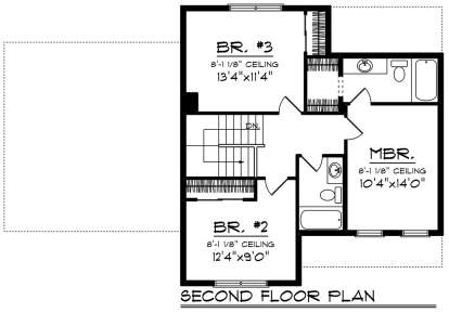 Second Floor for House Plan #1020-00022