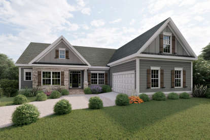 Ranch House Plan #009-00004 Elevation Photo