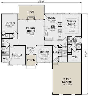 Main Floor for House Plan #009-00004