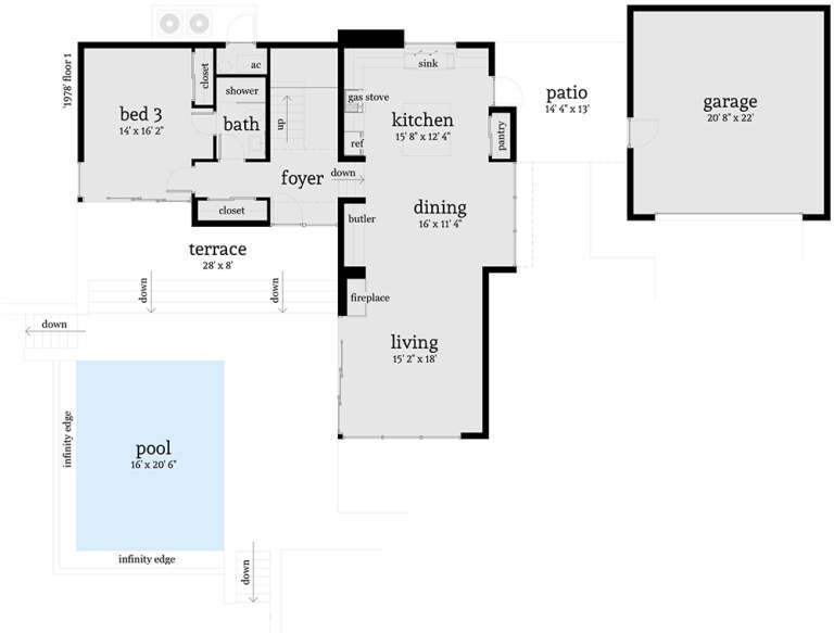 House Plan House Plan #200 Drawing 1