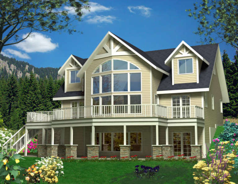 House Plan House Plan #2000 Rear Elevation