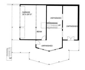 Garage/BasementFloor for House Plan #039-00544