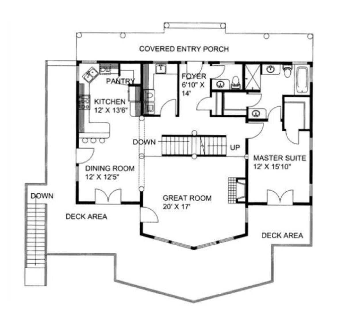 First Floor for House Plan #039-00544