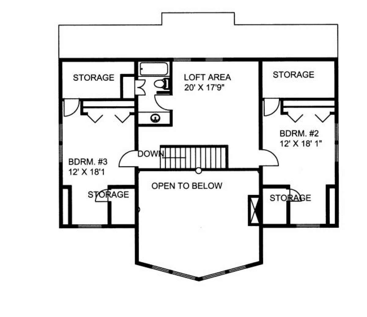 Second Floor for House Plan #039-00544