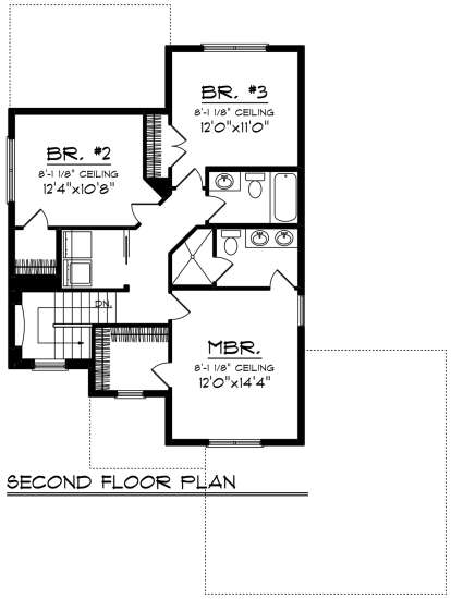 Second Floor for House Plan #1020-00025