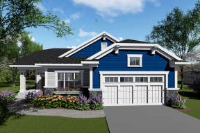 Ranch House Plan #1020-00026 Elevation Photo