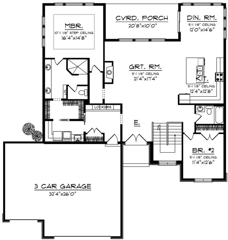 House Plan House Plan #20002 Drawing 1