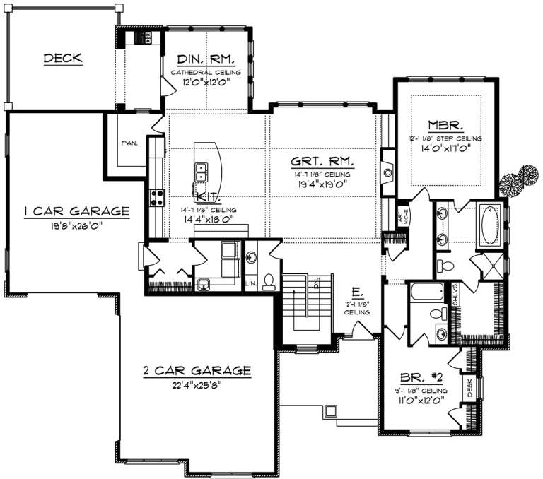House Plan House Plan #20005 Drawing 1