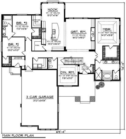 Main Floor for House Plan #1020-00035