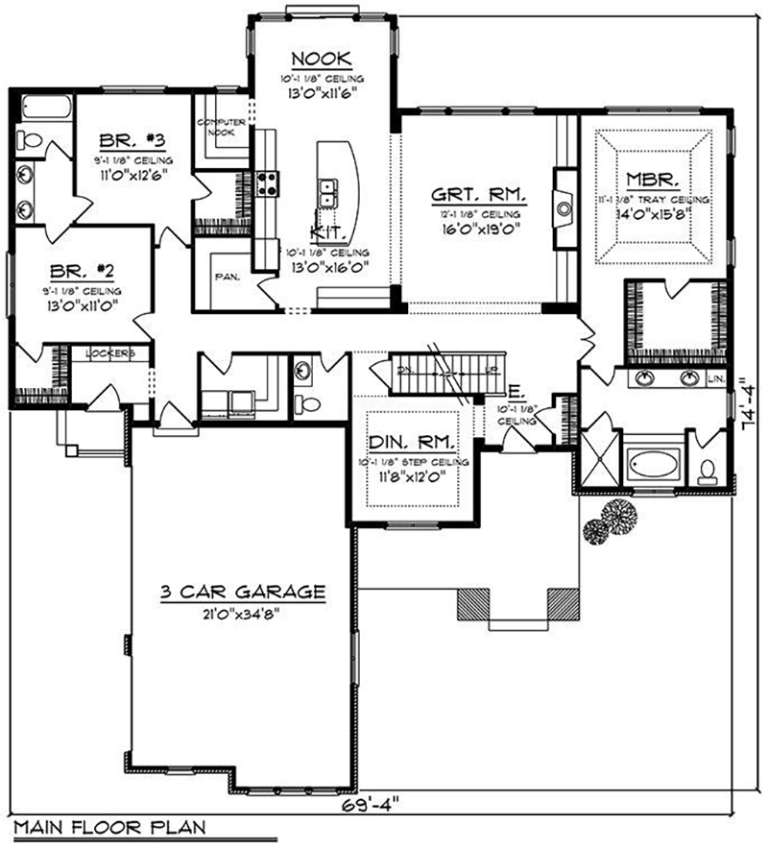 House Plan House Plan #20010 Drawing 1