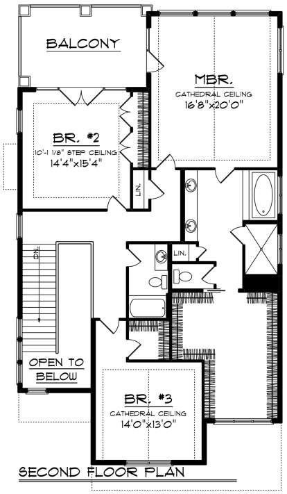 Second Floor for House Plan #1020-00036