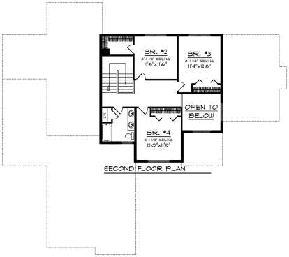 Second Floor for House Plan #1020-00038