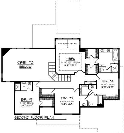 Second Floor for House Plan #1020-00042
