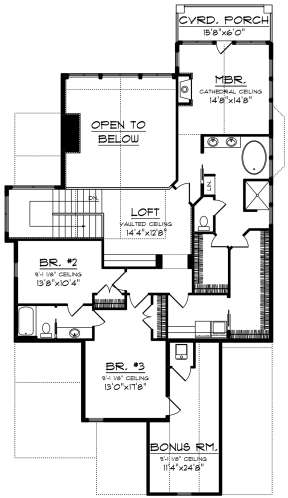 Second Floor for House Plan #1020-00043