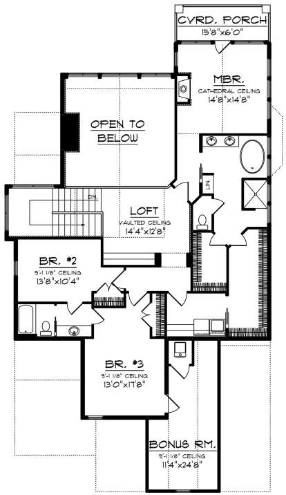 Second Floor for House Plan #1020-00043